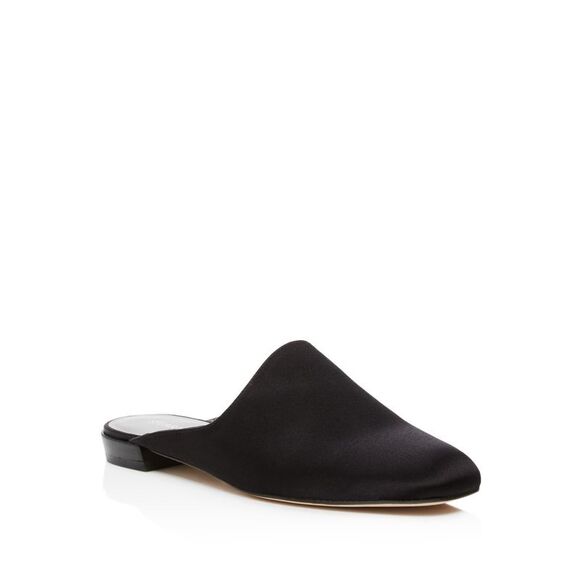 STUART WEITZMAN Womens Nay Antique Denim Black Denim Mulearky Slip On Mules 7 M - Picture 1 of 2